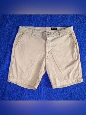 AG Adriano Goldschmied Men's Size 35 Wanderer Slim Trouser Shorts Cotton Tan